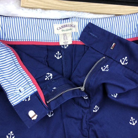{Cambridge} Navy Embroidered Anchor Shorts ⚓️ - Picture 3 of 8